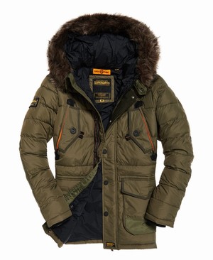 Superdry Chinook Parka Férfi Kabát Khaki | MQJWZ1680